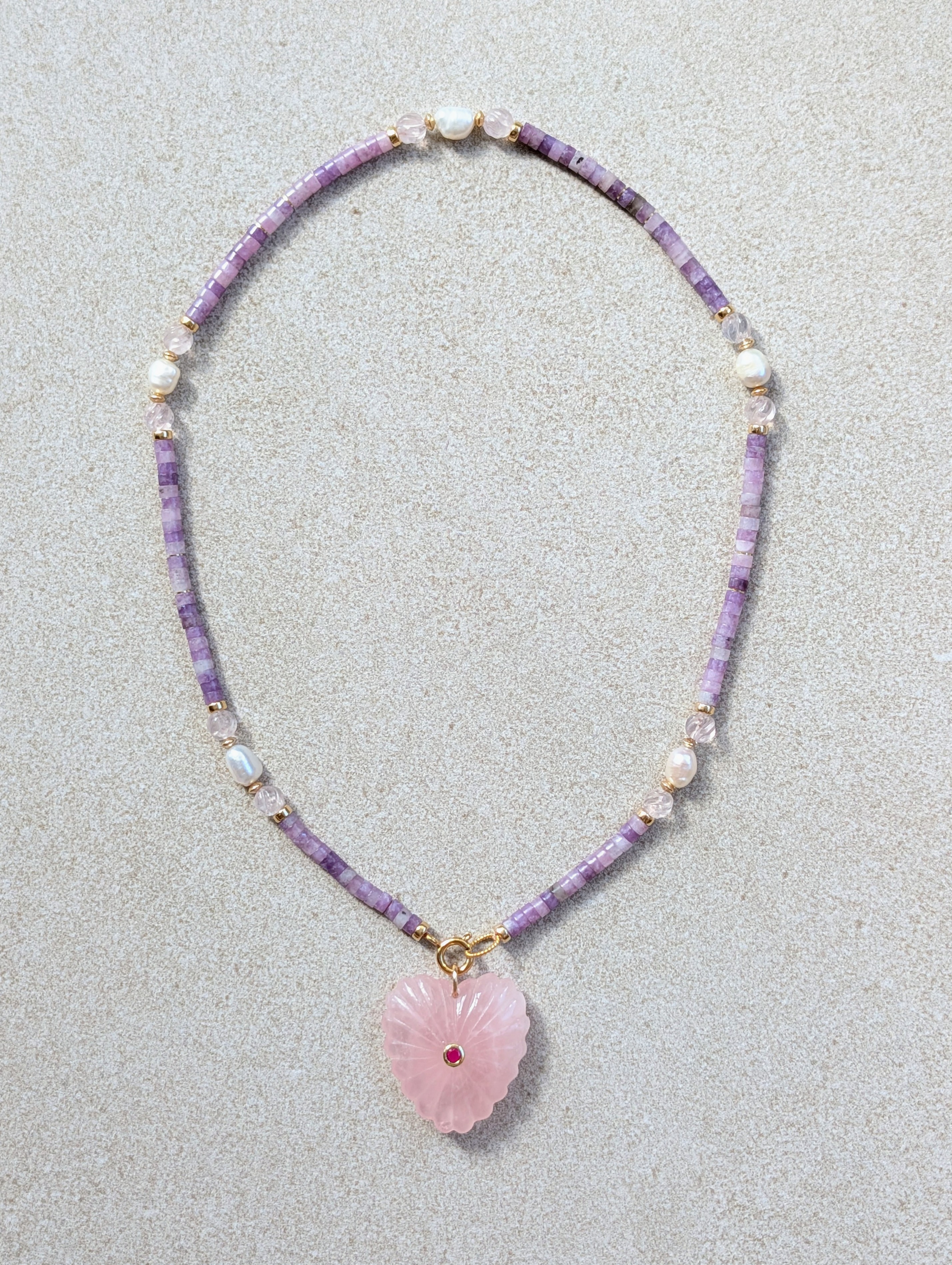 The Hebe Modular Collar with Heart Pendant